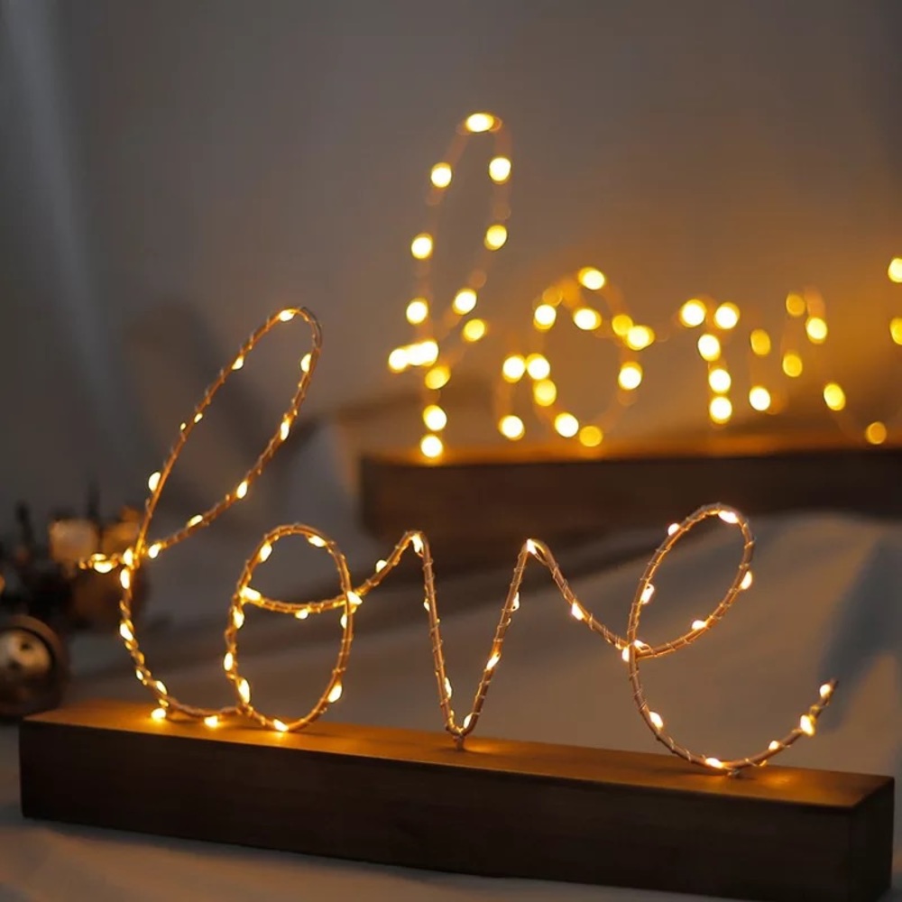 Love Led Light Night Stand Decor Wedding Table Decor